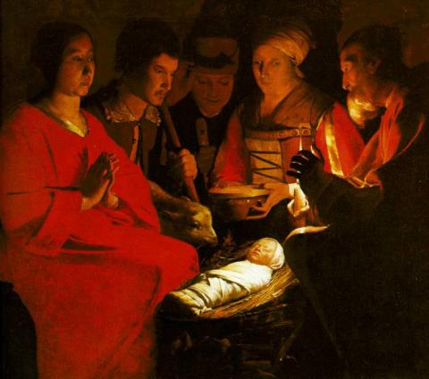 Georges de la Tour: Pásztorok imádása (Musée du Louvre) 